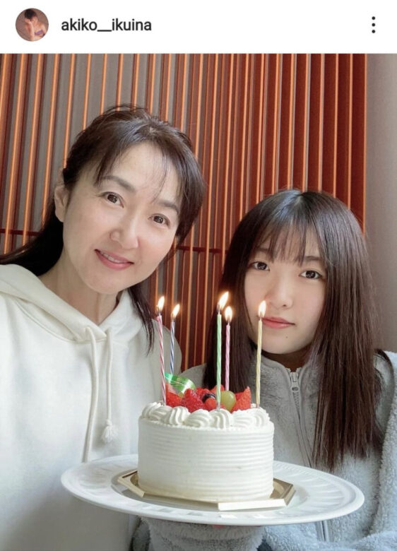 生稲晃子と娘の顔画像